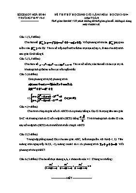 Đề thi thử học sinh giỏi lần 5 năm học 2013-2014 môn Toán - Trường THPT 19-5